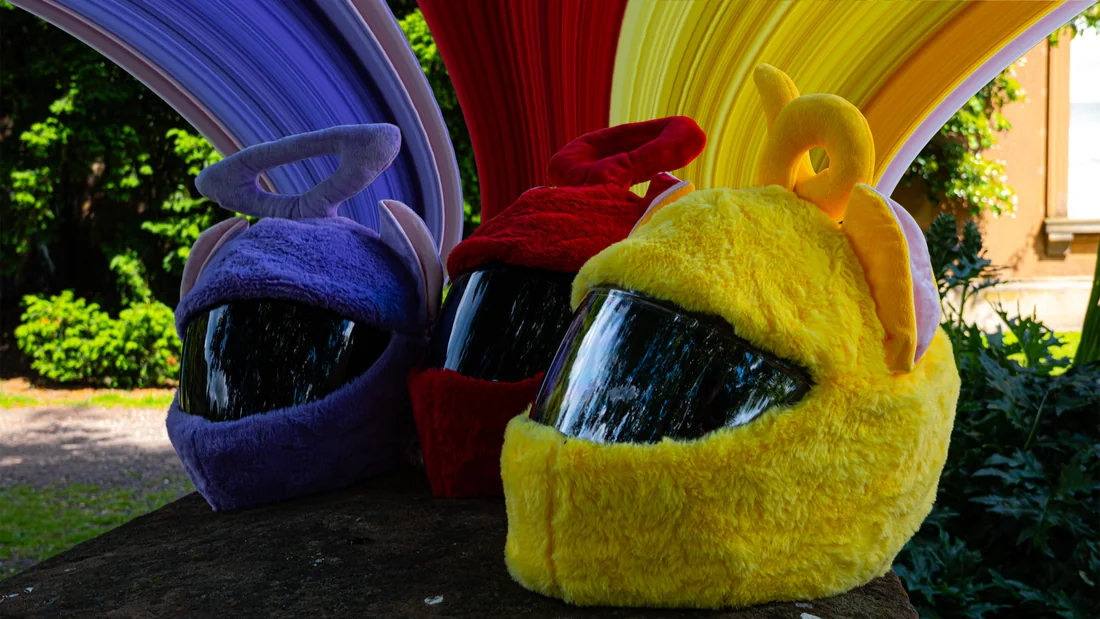 Colourful helmet visual layout project